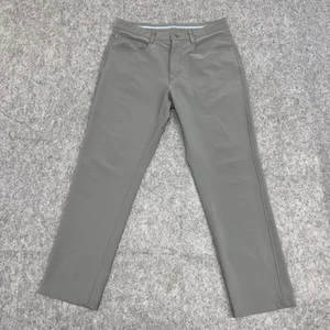 FJ Foot Joy Pants Mens 34x30 Gray Athletic Fit Performance Tech Golf Chino - Picture 1 of 18