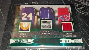 2024 Leaf In The Game Used Kobe Bryant/Vince Carter/Jerry Stackhouse Jersey /3 - Picture 1 of 2