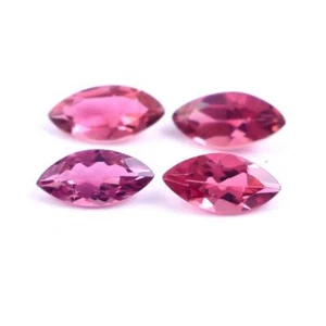 AAA Natural Pink Tourmaline 2.5x5mm Marquise Shape Faceted Loose Gemstone 10 Pcs - Foto 1 di 4