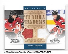 2014-15 UPPER DECK ARTIFACTS DANIEN BRUNNER-ADAM HENR TUNDRA TANDEMS DUAL JERSEY