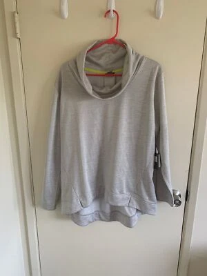 Suéter Capucha Eddie Bauer Para Mujer Lummi Cuello Embudo Gris XL NUEVO CON ETIQUETAS Exterior Foto 1 de 4