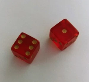 1961 Vintage Monopoly Game Genuine Parker Brothers Game Dice (1) pair GUC - Picture 1 of 2