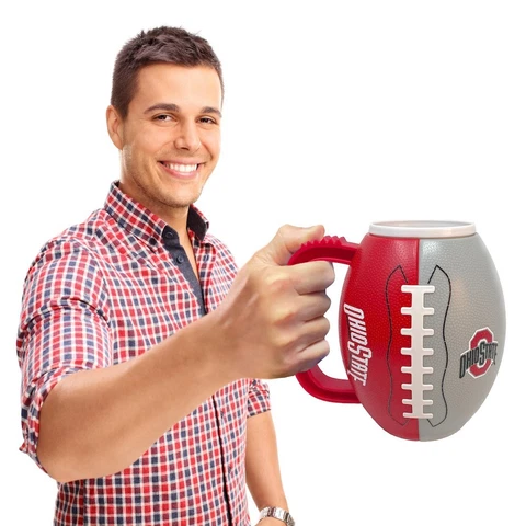 OHIO STATE BUCKEYES 3D Football Mug - Beer Coffee Cup Stein Tailgating Gift Cover