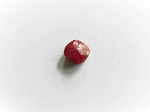 Ruby, 100% Natural, Faceted Square Cushion Bead, 6mm x 2mm Thick Approx - Bild 1 von 1