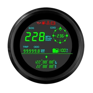 85mm LCD Digital GPS Tacho 0-299 km/h MPH Knot mit Trip ODO COG für Auto Boot - Bild 1 von 7