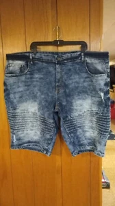 SP ESSENTIALS STRETCH Mens Distressed Acid Washed Jean Shorts! NWOT! Size 52 - Picture 1 of 2