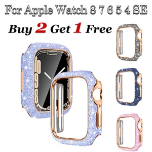 Bling Case for Apple Watch Series 8 7 6 5 4 40 41mm 44 45mm Protective PC Bumper - Picture 1 of 14