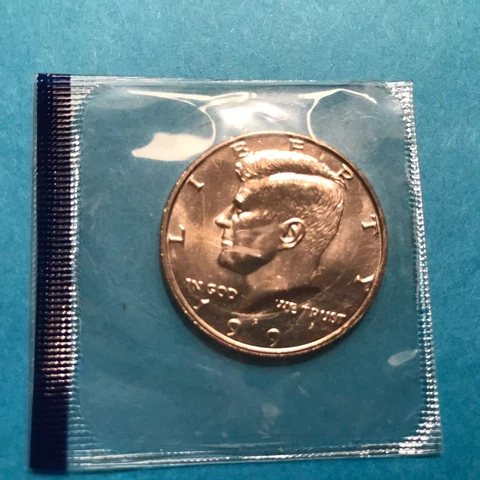 1991 P Kennedy Half Dollar Philly Unc   Mint Cello   FREE SHIP Cover