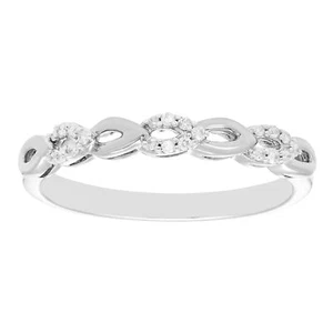 Diamond Stacking Ring in Sterling Silver - Picture 1 of 8