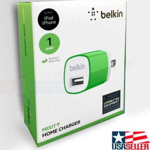 NEW Belkin MIXIT Green Universal USB Home Charge Adapter for iPhone iPod Galaxy - Picture 1 of 2