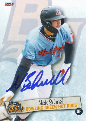 NIck Schnell Signed 2023 Bowling Green Hot Rods Card #21 Wasington Nationals!! - Image 1 of 2