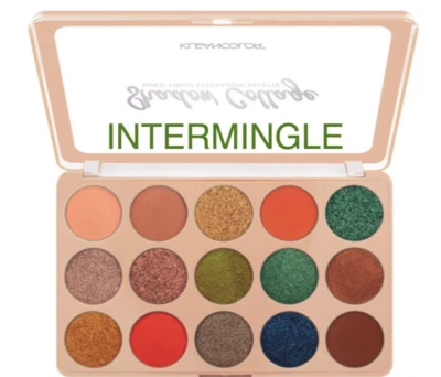 KLEANCOLOR - 15 COLOR  EYESHADOW PALETTE -  SHADOW COLLAGE - INTERMINGLE - Image 1 of 4