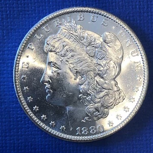 1880 S Morgan Silver Dollar PRISTINE GEM BU Amazing Uncirculated Beauty “INSANE” - Picture 1 of 19