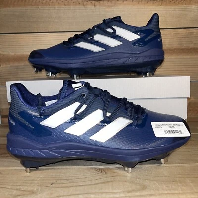 NOVAS Chuteiras de Beisebol Masculinas 7 - Adidas Adizero Afterburner 8 Azul Marinho Metal H00978 - Imagem 1 de 4