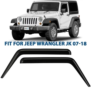 Side Window Deflectors Rain Guards for 2007-2018 Jeep Wrangler JK - Bild 1 von 10