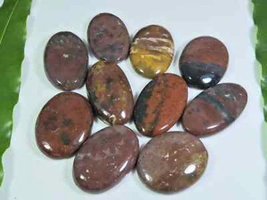 391Cts. Natural Bloodstone Oval Cabochon Loose Gemstone 10 Pcs Lot - Picture 1 of 9