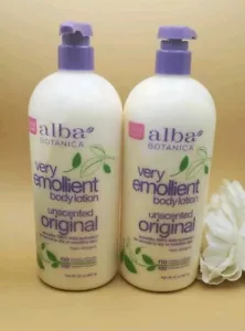 2~Albabotanica Very Emollient Body Lotion Unscented Original 32 fl New READ DESC - Picture 1 of 4