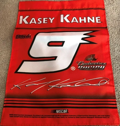 Kasey Kahne # 9 BUDWEISER DOUBLE SIDED 13 x 18 GARDEN FLAG ! FREE SHIPPING ! Cover