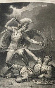 1841- WORKS OF VIRGL, trans. by John Dryden. Double Frontispiece, UK, Gild. - Picture 1 of 13