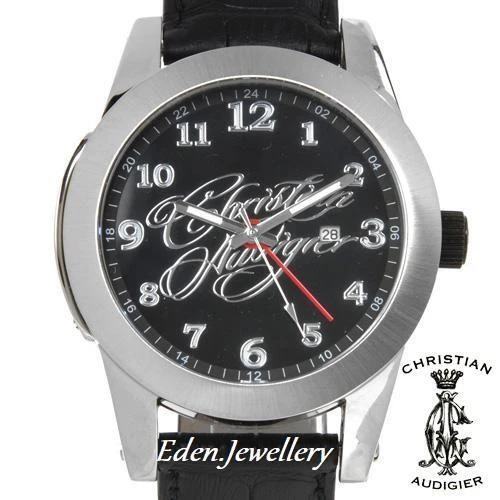 RARO Reloj Coleccionable CHRISTIAN AUDIGIER Fecha Modelo ETE-125 BLACK MAGIC Último 1 Foto 1 de 1