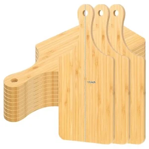 12 Pcs Bulk Cutting Board Wood Chopping Board with Handle Laser Engraving Woo... - Picture 1 of 6