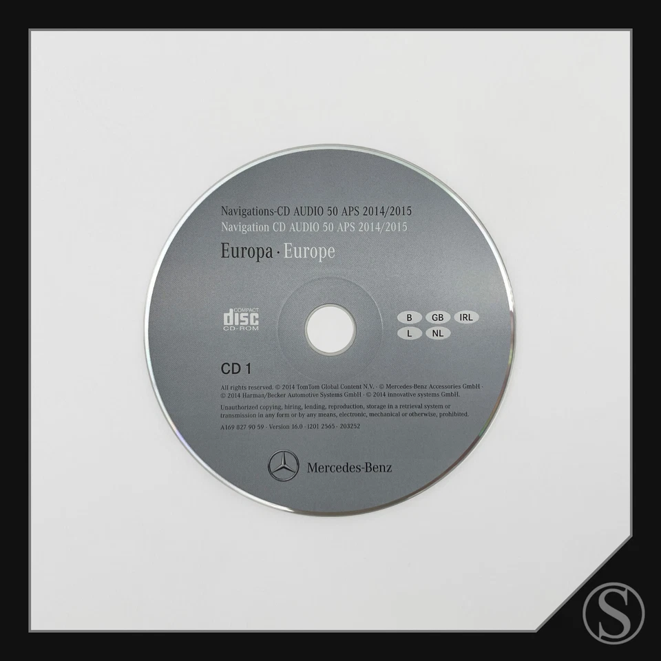 Mercedes-Benz Europa Navigations-CD Audio 50 APS 2014/2015 W169 W203 W164 smart - Bild 1 von 1