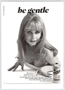 1969 SEXY YOUNG WOMAN RISE SHAVING CREAM Vintage 8"X11" Magazine Ad 1960's SYB3 - Picture 1 of 1