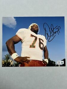 Warren Sapp autographed signed 8x10 photo Beckett BAS COA Miami Hurricanes NCAA