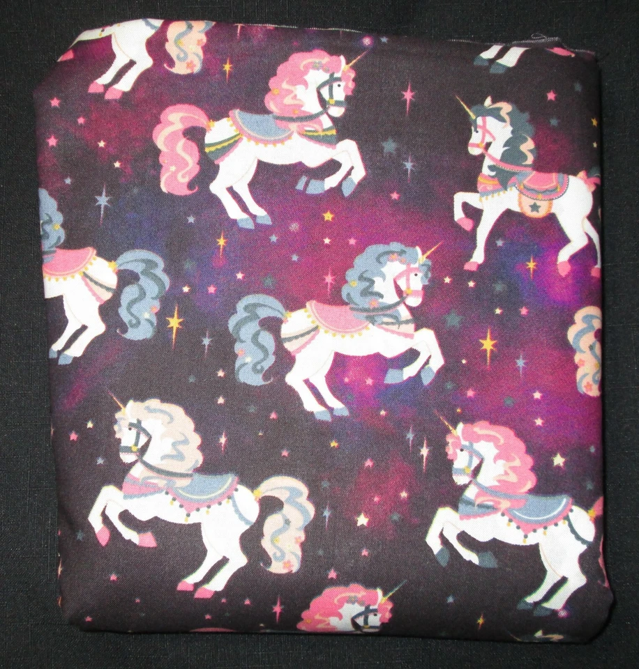Novelty Cotton Fabric Carousel Galaxy Unicorns  - Image 1 of 1