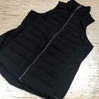 I-10 Tangerine Black Down fill Packable zip up puffer Vest, sz S