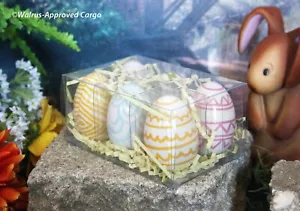 CRATE & BARREL CERAMIC EASTER EGGS (6) -NIB- HOP ABOARD FOR A CHEERFUL DISPLAY! - Picture 1 of 11