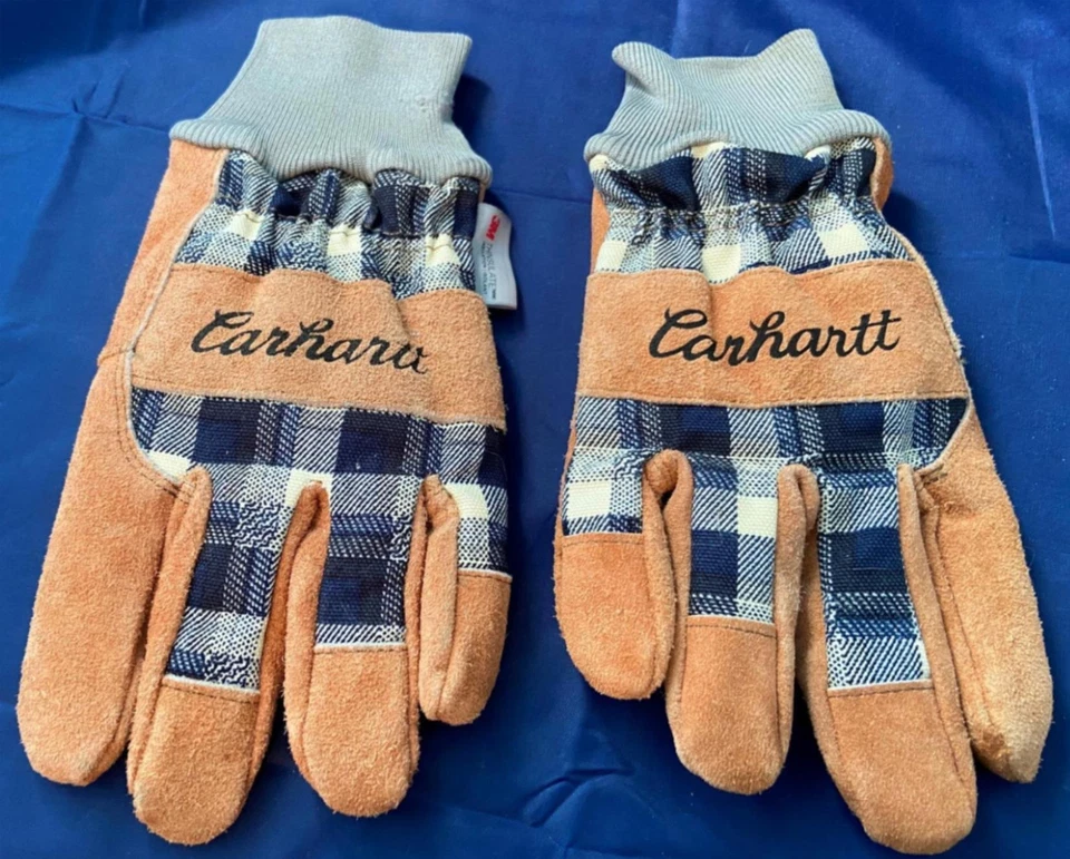 Guantes de trabajo Carhartt de gamuza a cuadros para hombre Thinsulate utilitario tejido puño talla mediana Foto 1 de 4