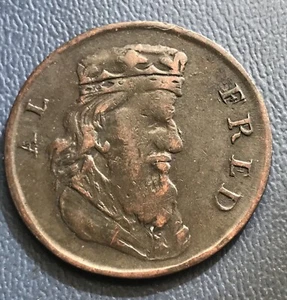 Alfred Britons Glory, Evasion Halfpenny. Auswahl Sehr guter Zustand, selten!  - Bild 1 von 2