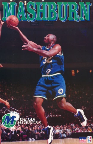 POSTER :NBA BASKETBALL:JAMAL MASHBURN  DALLAS MAVERICKS   FREE SHIPPING   RW2 Y Cover