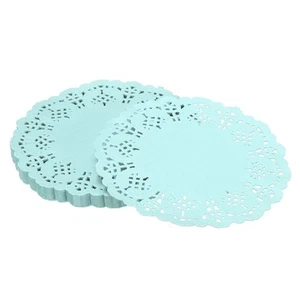 Paper Doilies, Disposable Doilies 5.5 Inch for Baked Food (150 Pack, Blue) - Picture 1 of 7