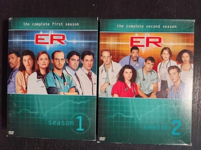 ER DVD COLLECTION COMPLETE SEASONS 1 AND 2 TV SERIES BOX SETS GEORGE CLOONEY VG - Image 1 of 4