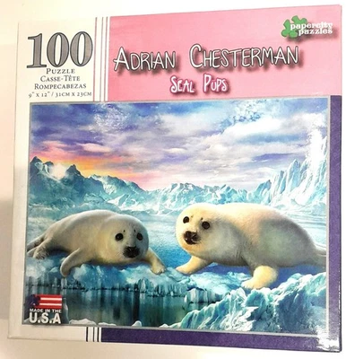 Adrian Chesterman "SEAL PUPS" Paper City 100pc Puzzle NEW Sealed - Image 1 of 4