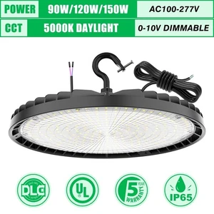 Adjustable 90W~150W UFO Led High Bay Light Commercial Ceiling Fixtures Dimmable - Picture 1 of 9
