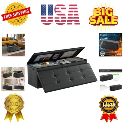 Multipurpose Fireproof & Waterproof Ottoman with Lockable Storage - 160L Space - Image 1 of 4