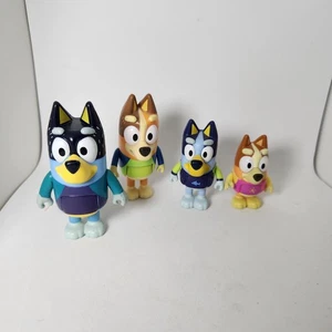 BLUEY 4er Set Familienfiguren Bluey Bingo Bandit Chilli Heeler beweglich - Bild 1 von 5