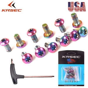 KRSEC MTB Fahrrad Scheibenbremse Rotorschrauben T25 12 Stück Schrauben Rennrad Torxschlüssel - Bild 1 von 11