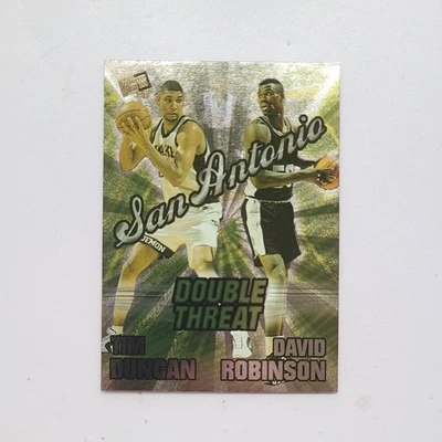 Tim Duncan/David Robinson 1997-98 Press Pass Double Threat RC #DT1 San Antonio Foto 1 de 4