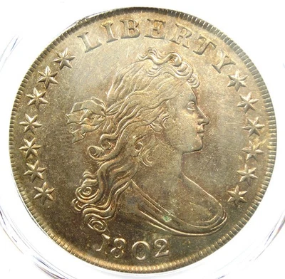 1802 Draped Bust Silver Dollar $1 Narrow Date Coin - Certified PCGS AU Details - Image 1 of 4