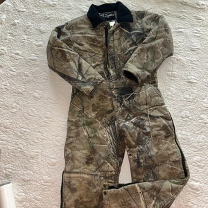 Walls Realtree Hardwood Insulated Camouflage Zip Coveralls Youth Size 10 - Picture 1 of 7