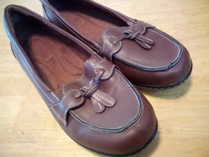 Women's Shoes Size 11 W Tassel Loafers Academia Comfort Preppy Brown - Picture 1 of 6