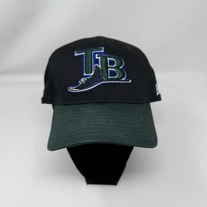 VINTAGE Tampa Bay Devil Rays Mütze Cap Snapback schwarz grün New Era Baseball - Bild 1 von 8