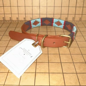 Macondo Belts Leather & Nylon Dog Collar Polo Belt Style - Picture 1 of 9