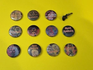 IRON MAIDEN Lote de 12 Pines De Colección incluyendo Guitarra ""Eddie"" - Imagen 1 de 11