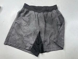 Lululemon T.H.E. Pantalones Cortos Para Hombre L Gris Jaspeado Forrado ahumado 7” Entrepierna Elastizados Gimnasio - Imagen 1 de 7