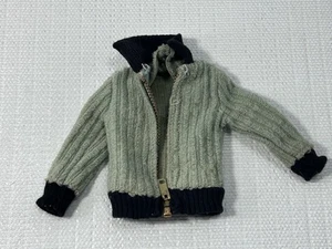  Vintage 60s green blue knit broken zipper collar jacket  for Ken doll  - Picture 1 of 5
